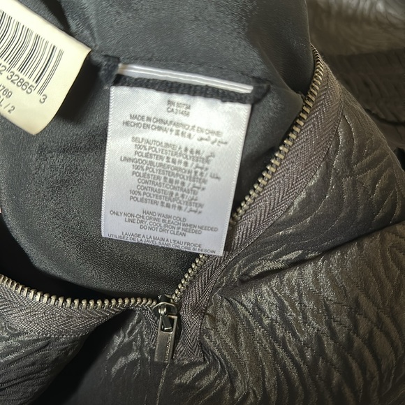 BCBGMaxAzria Gunmetal Brocade Embellished One Shoulder  Dress size 2 - Picture 6 of 8